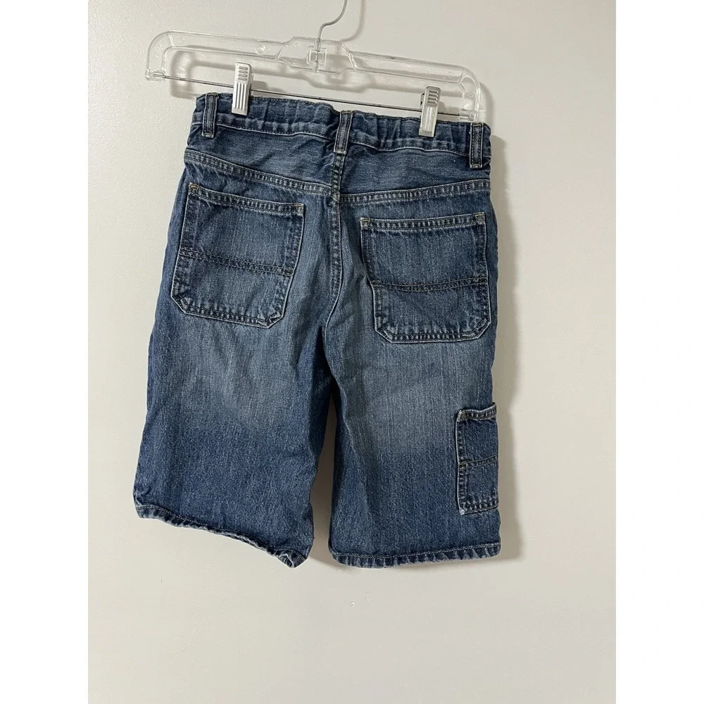 The Children's Place boys size 12 adjustable waist, dark denim cargo short‎